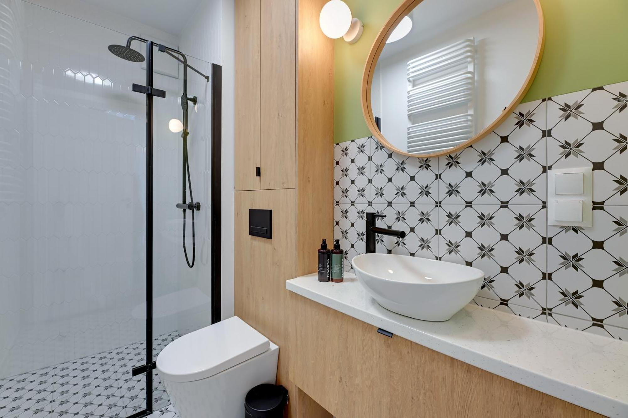 Waterlane Vintage - Fitness & Parking By Downtown Apartments Gdańsk Rum bild