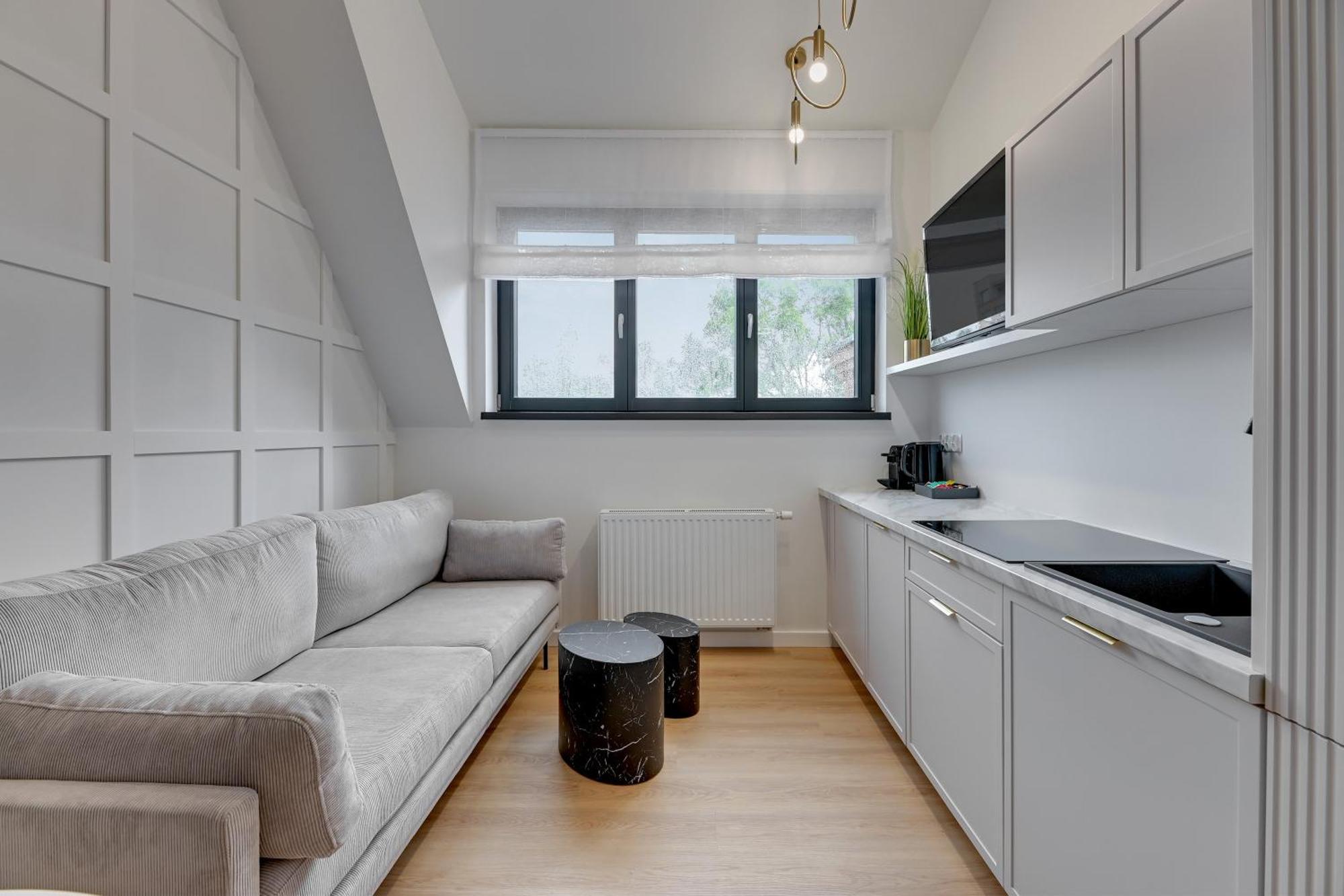 Waterlane Vintage - Fitness & Parking By Downtown Apartments Gdańsk Rum bild