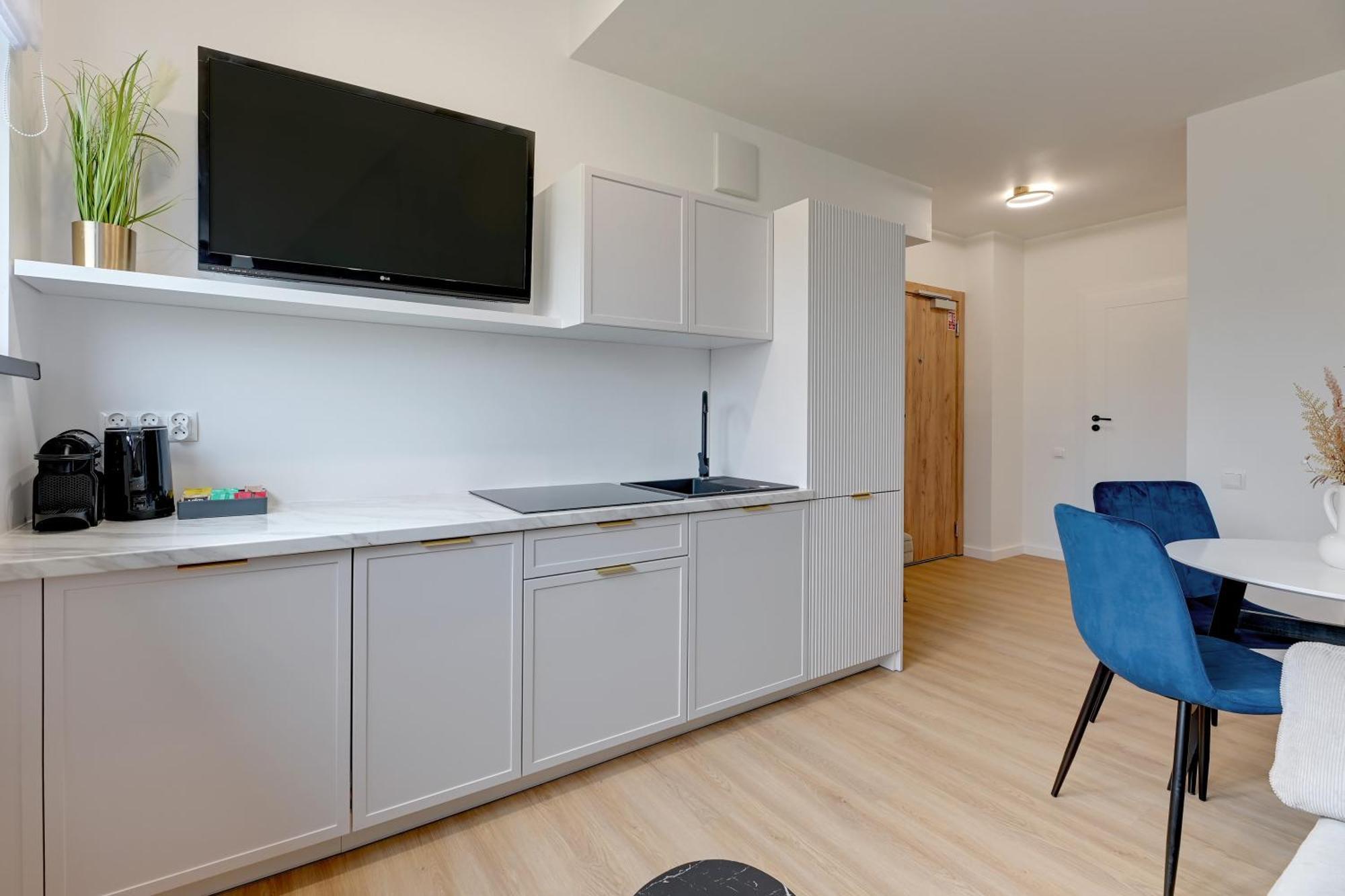Waterlane Vintage - Fitness & Parking By Downtown Apartments Gdańsk Rum bild